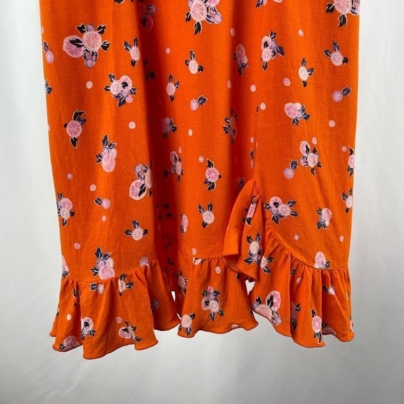 Free People Like A Lady Printed Mini Dress In Orange size XS - Picture 7 of 12